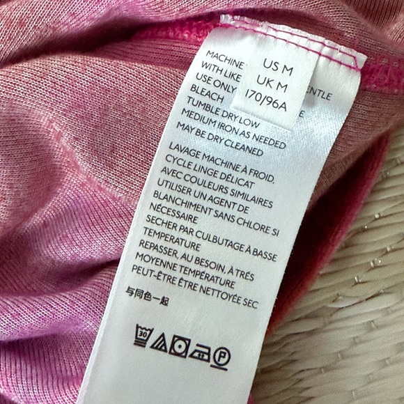 Free People Bright Eyes Pink Purple Tie Dye Velvet Baby Tee - Picture 5 of 8